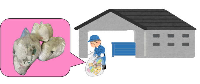 画像：手選別をする作業員