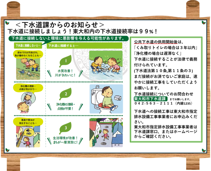 下水道に接続しましょう！