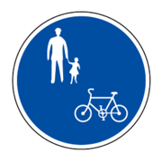 イラスト:歩道通行可の標識