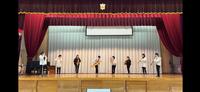 写真：第一中学校の吹奏楽部練習の様子