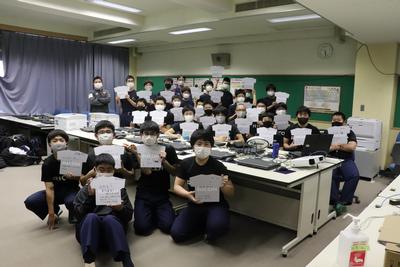 写真：市立第五中学校のラグビー部員の方たち