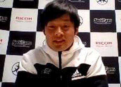 写真：オンラインで交流する米村龍二選手