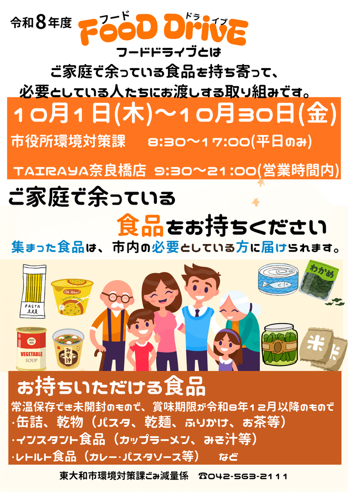 画像:フードドライブポスター