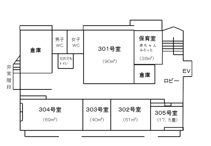 イラスト：3階案内図