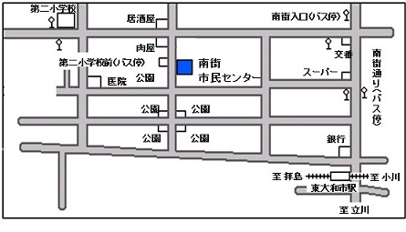 地図：南街公民館周辺図