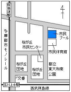 イラスト：東大和市ロンドみんなのプール案内図