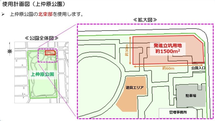 使用計画図上仲原公園