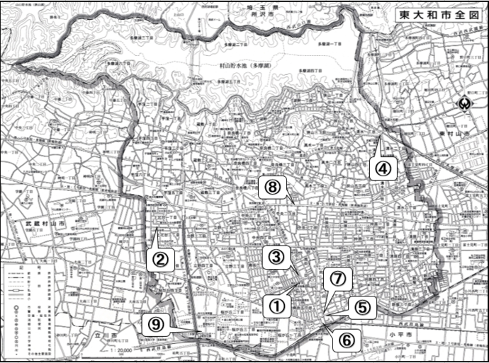 市内の指定店舗地図