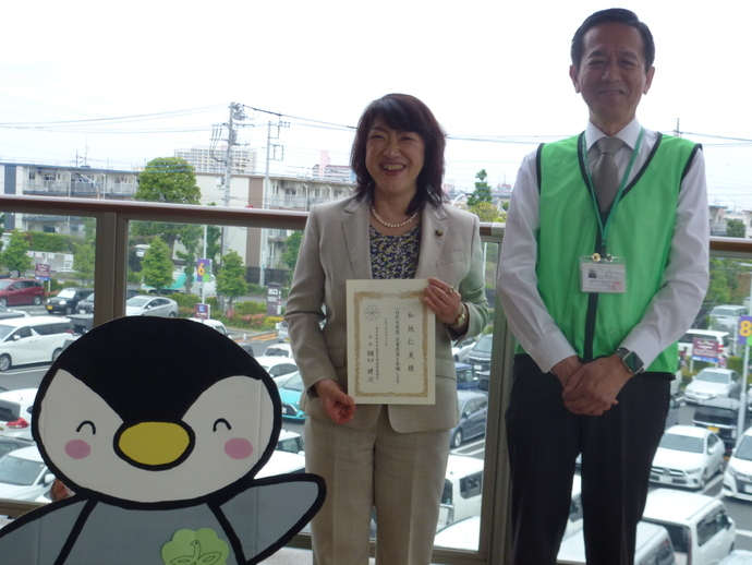 写真：市長1日民生委員PR活動