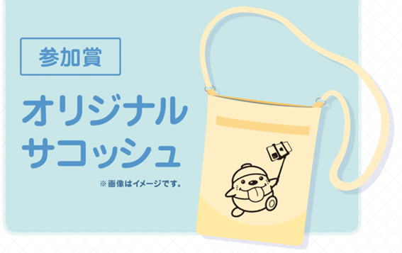 参加賞はオリジナルサコッシュを予定しています。