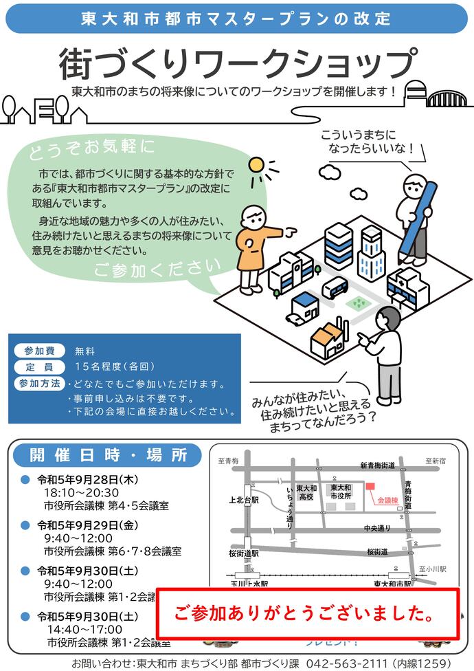 街づくりワークショップおしらせ（終了しています）