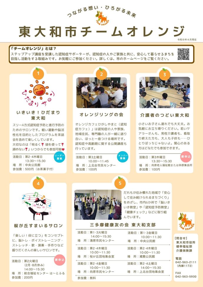東大和市チームオレンジチラシ