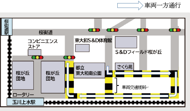交通規制区域の図